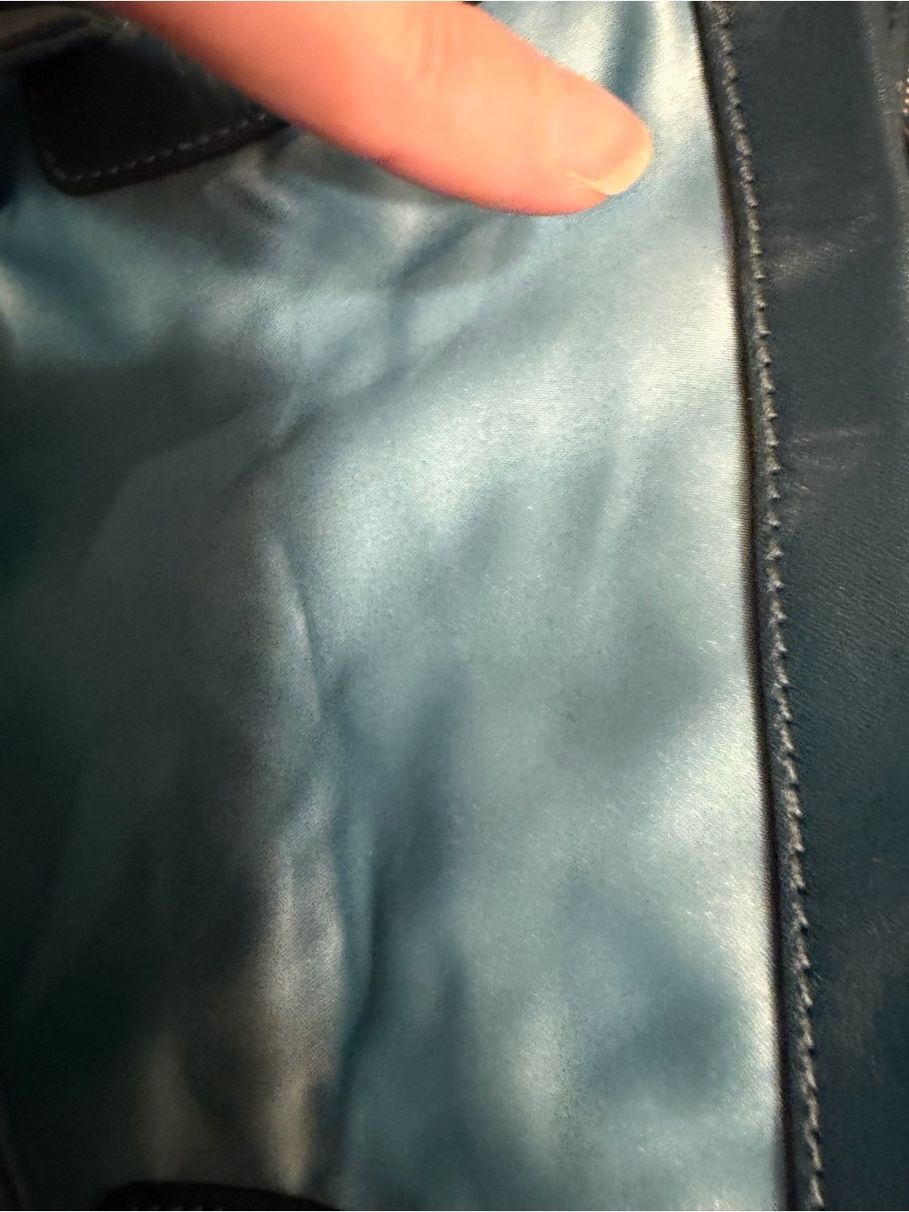 Coach Teal Leather Hobo Bag with Gold-Tone Hardware - Picture 3 of 11